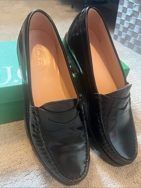 J. Crew Spazzolato Leather Winona Penny Loafers